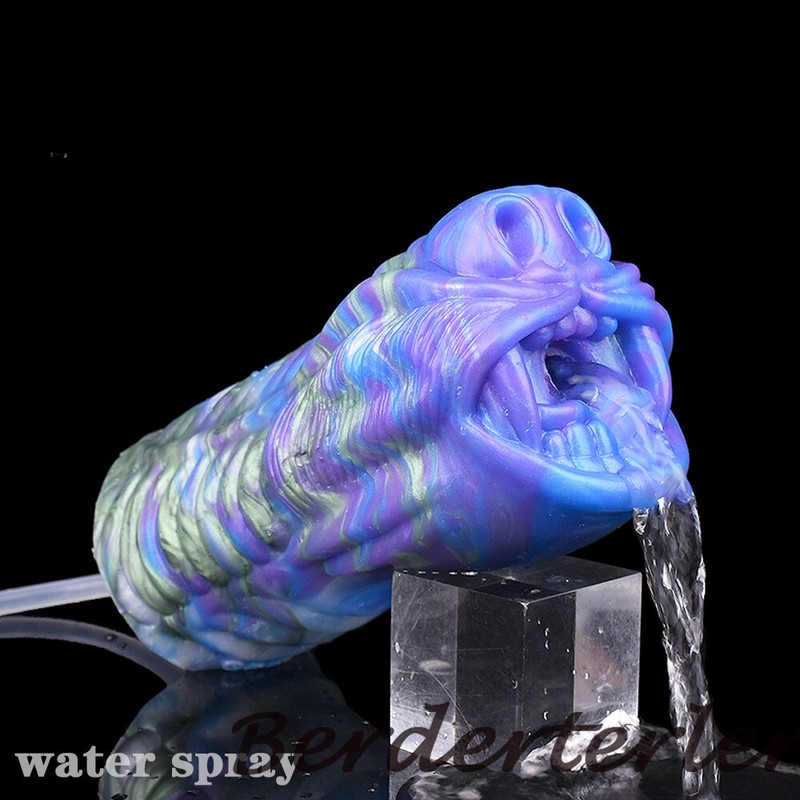 New Alien Squirting Aircraft Cup Realistic Vagina Ejaculating Male Masturbation