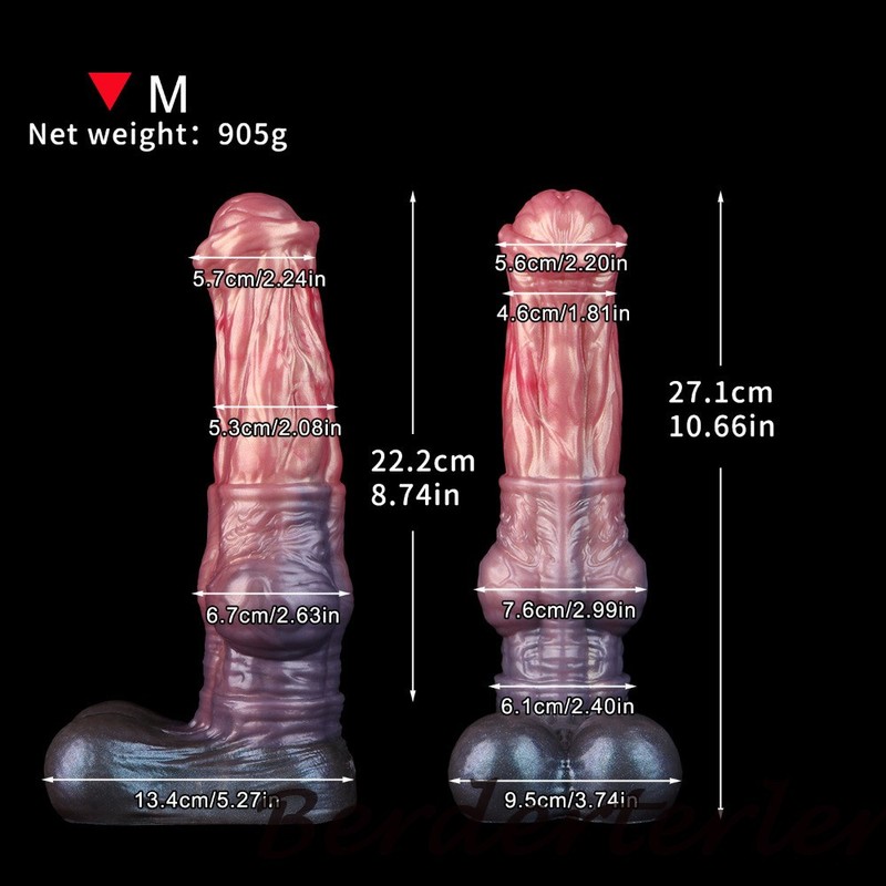 S/M/L Fantasy Realistic Double-layer Liquid Silicone Dildo with Suction Sex Toys gallery