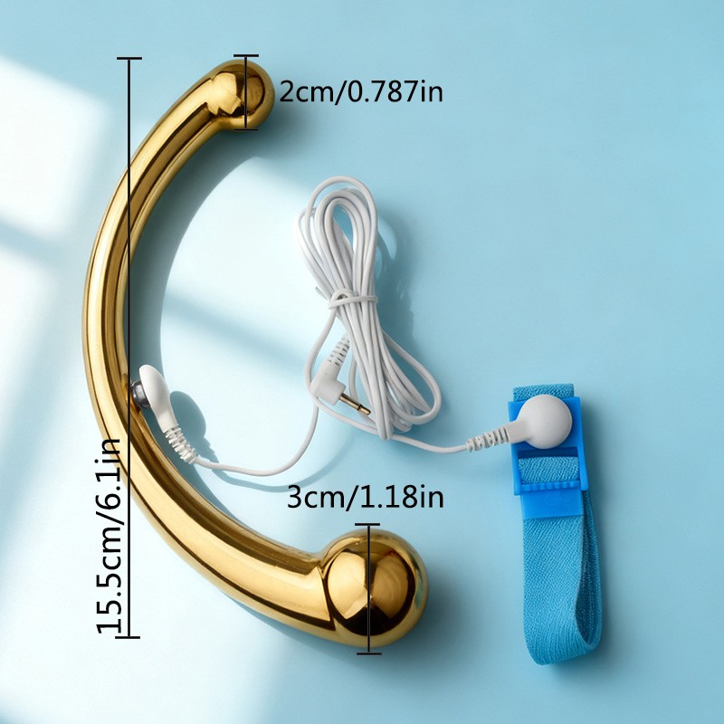 E-Stim Penis Shock Rings Insert Plug Host Pulse Power Therapy Cable Enlarge gallery