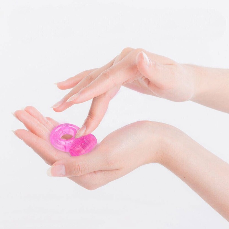 Male Vibrating Cock Ring Waterproof Penis Vibrator Couple Sex-Toy Clit Orgasm