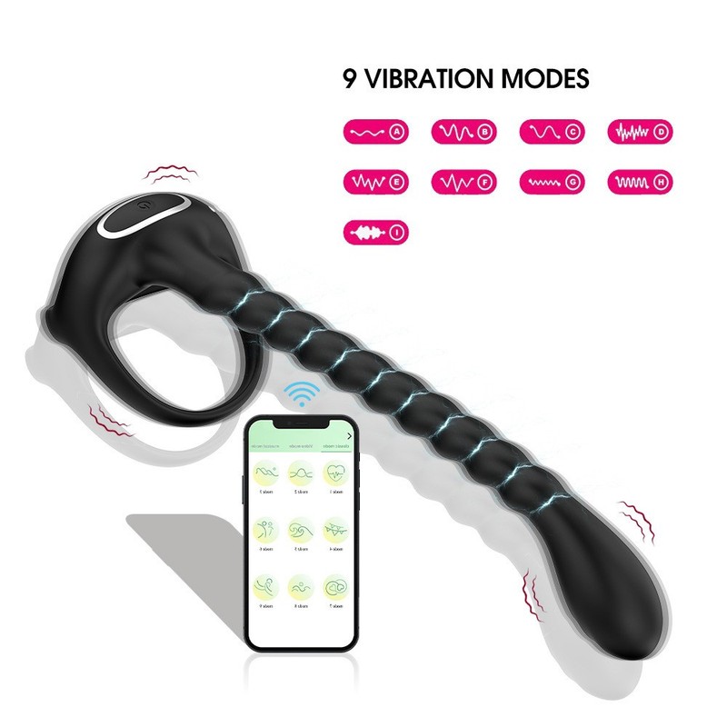 Anal Vibrator Prostate Massager With Cock Ring Sex Toy for Couple Male Anal Plug gallery