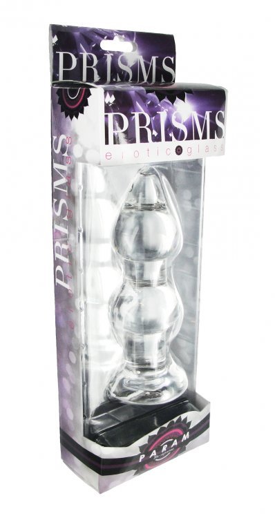 Prisms Param Pyrex Borosilicate Glass anal plug Clear Premium Beaded Sex Toy gallery