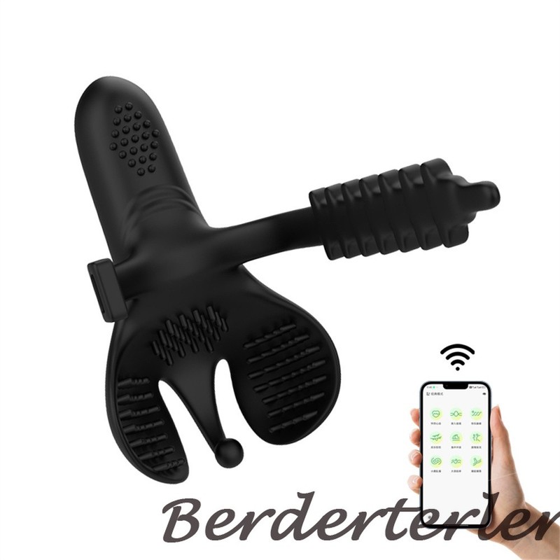 Testicular Stimulator Cock Ring Semen Locking Vibrator Male Masturbator Sex Toy gallery