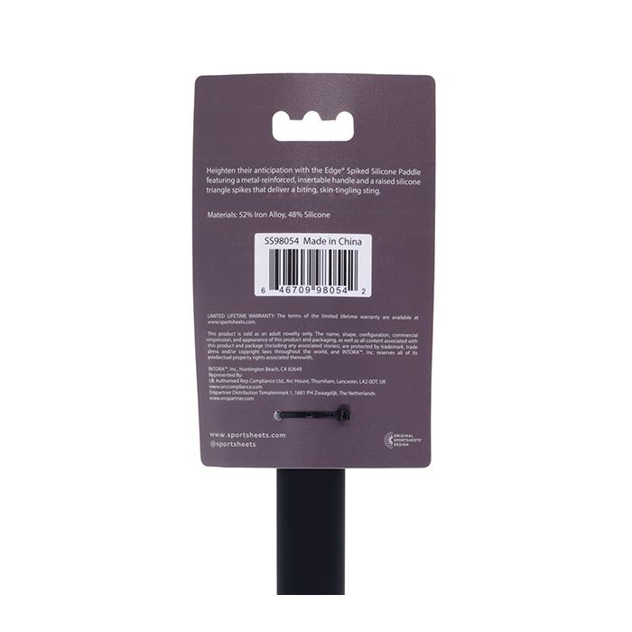 Edge Spiked Silicone Paddle - Black gallery