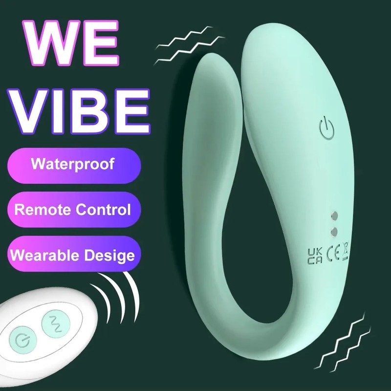 U-Shape Dildo Vibrator with Wireless Remote Control Motors Clitoral Stimulator