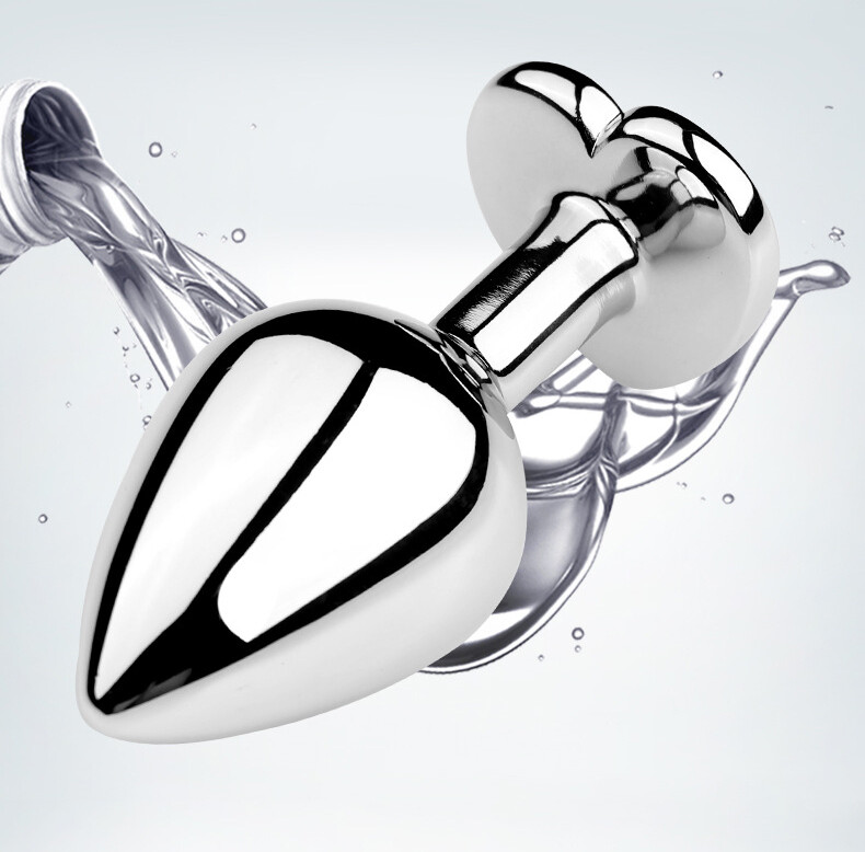 Anal Butt Plug Sex Toys Luxury Jewelry Design Fetish Heart Metal Anal Butt Plug gallery