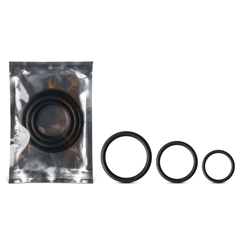 Round Silicone Triple Cock Ring 3 Count Stay Hard Penis Enhancer Sex Toy for Men gallery