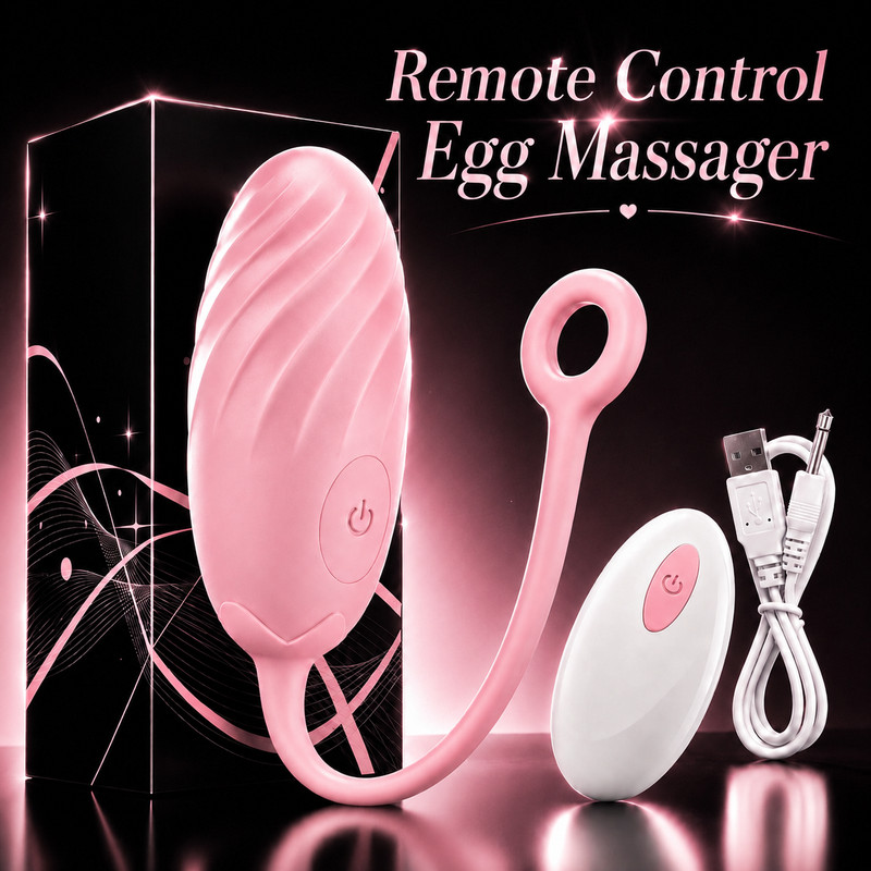 Remote Control Egg Massager 10 Vibration Modes USB Rechargeable Waterproof