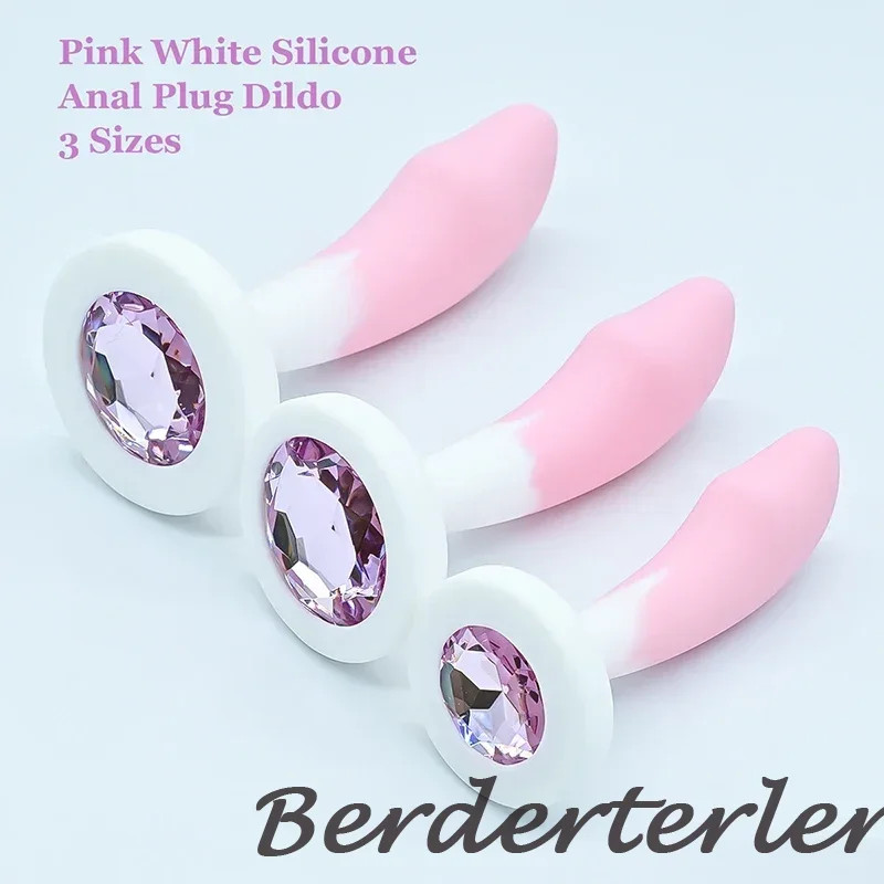 S/M/L Silicone Plug Crystal Base Butt Plug Anal Trainer Dildo Sex Toys for Woman gallery