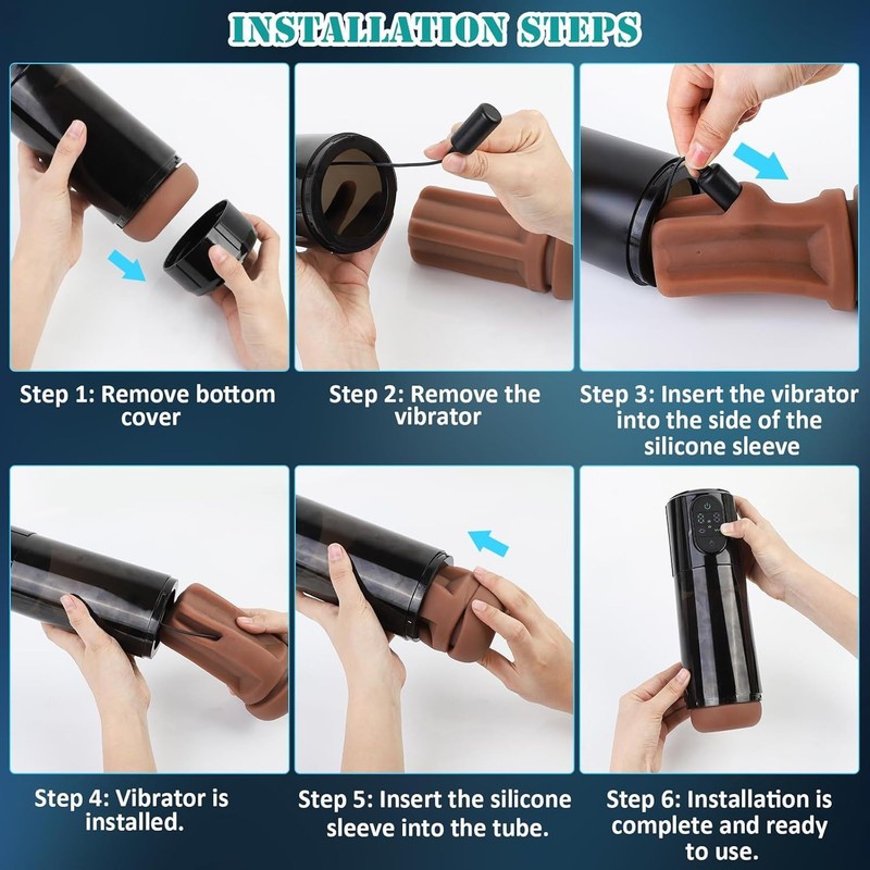 9-frequency vibration waterproof airplane cup for adult men's masturbation toy gallery