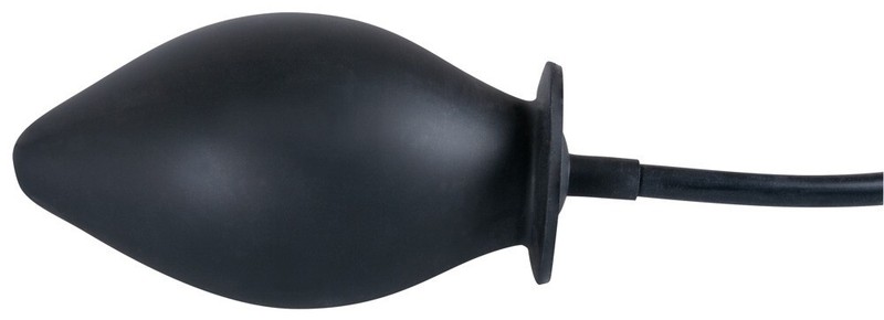 True Black Inflatable Silicone Anal Plug with Hand Pump Inflatable Plug gallery