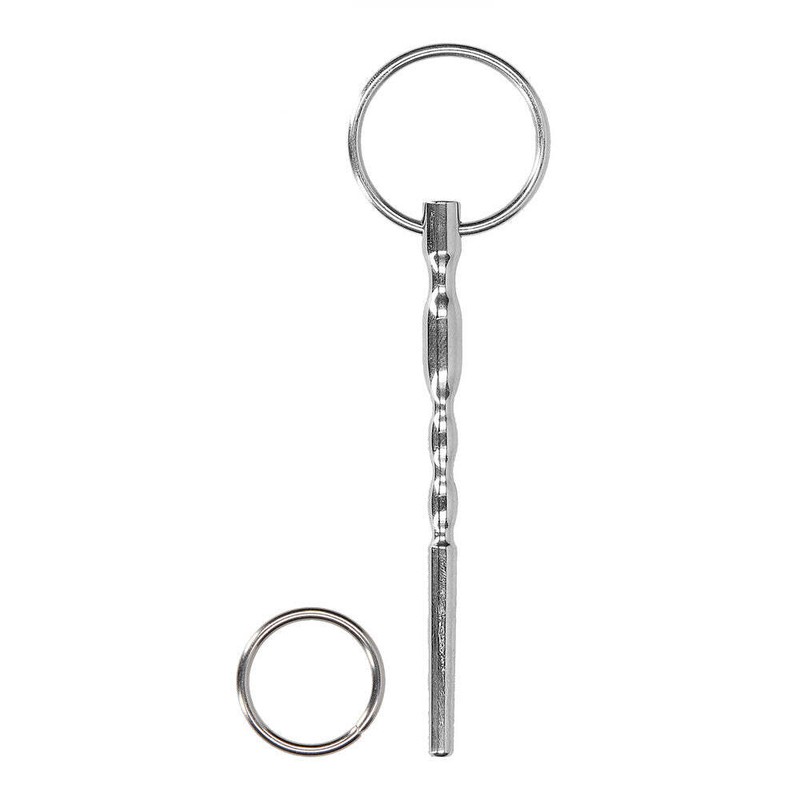 Ouch! Urethral Sounding Stainless Steel Penis Plug With Ring 7.5mm Male Sex Toy