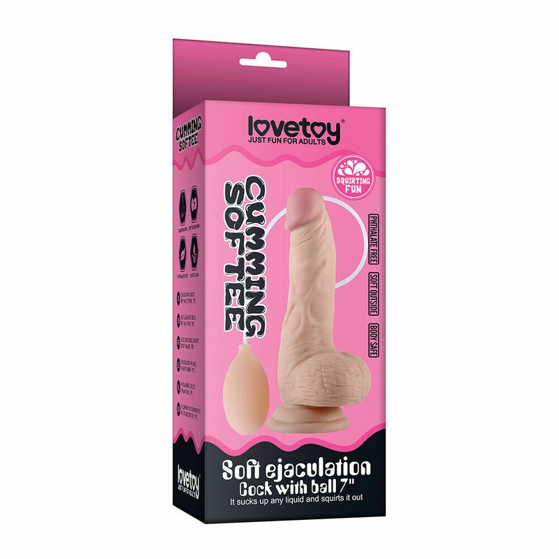 8 "Realistic Soft Ejaculating Dildos Squirting Cumming Softee com Ventosa gallery