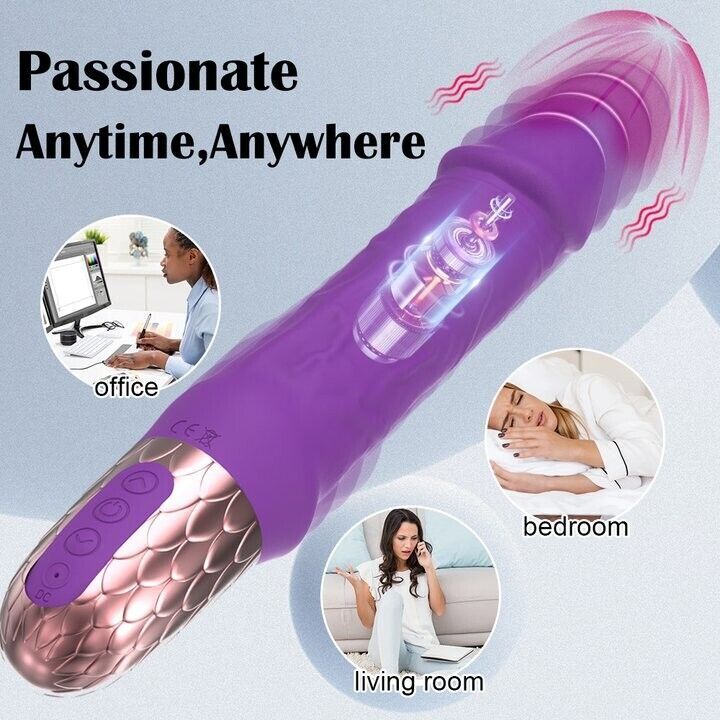 Rechargeable Thick Big Realistic Dildo G spot Rabbit Vibrator Women Sex Toys gallery