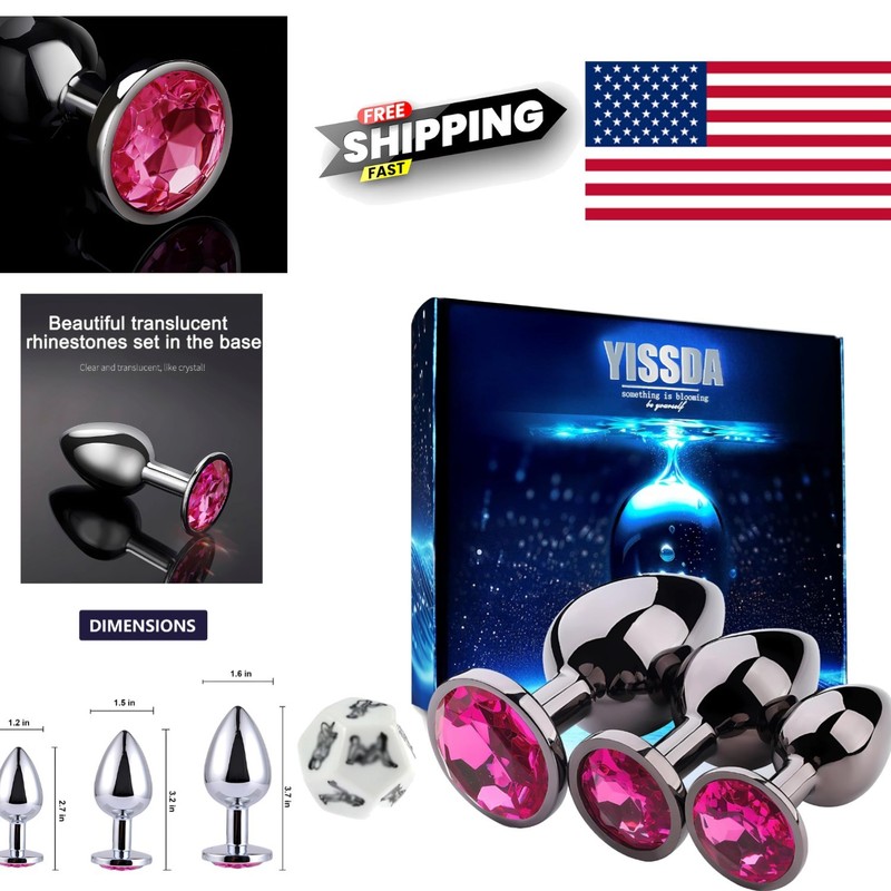 Luxury Aluminum Alloy Anal Plug Set 3 Sizes Gift Box Ideal for Special Occasions
