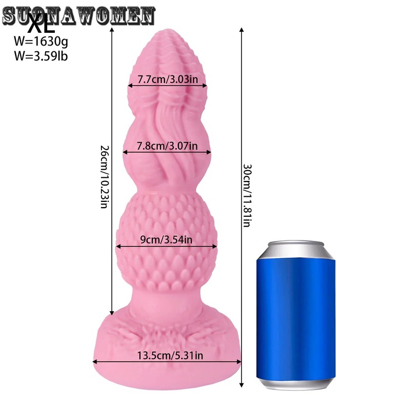 S-XXL Huge Anal Plug Pink Anal Dildos Silicone Butt Plug Sex Toys for Women Men gallery