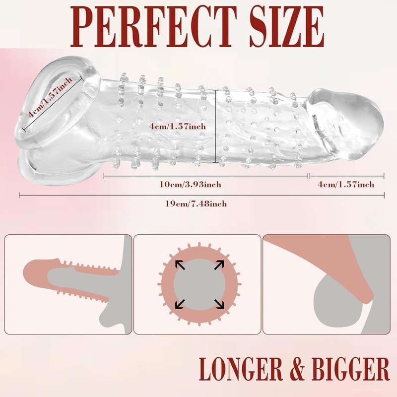 #1 Extensor de manga de pene Extensor de pene texturizado realista para hombres gallery