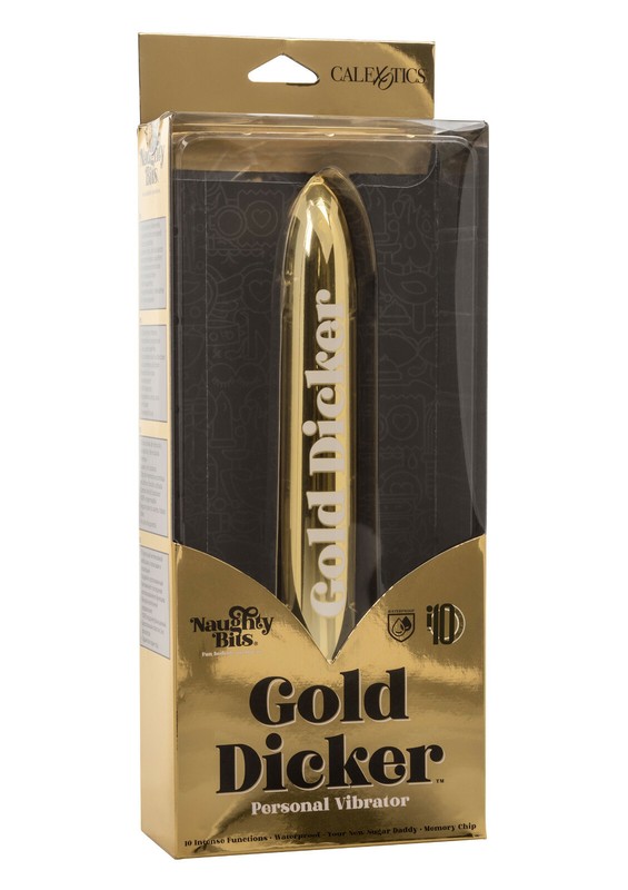 Gold Dicker Personal 17cm Dildo Vibrating Unisex Gold Color Waterproof gallery