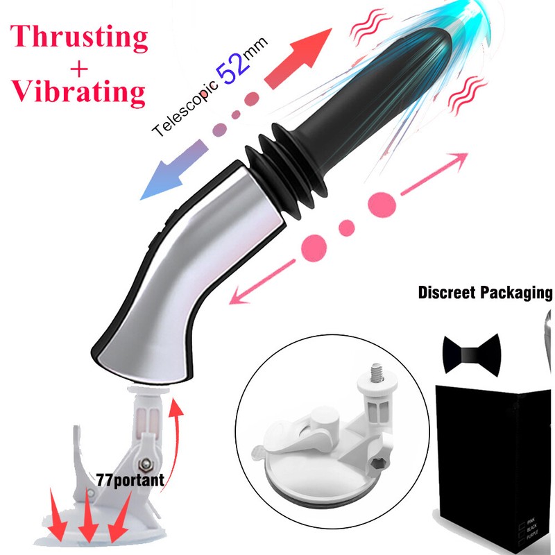 Telescopic Thrusting Anal Plug Vibrator Prostate Massager Dildo Sex Toys For Men gallery