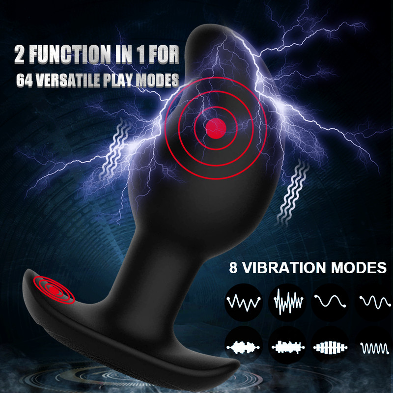 Electric Anal Prostate Shock Plug Massager G-spot Vibrator Sex Toy For Women Men gallery