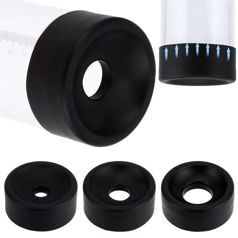 Stretchy Silicone Male Penis Erection Enhancer Cock Ring Set for Penis Pump