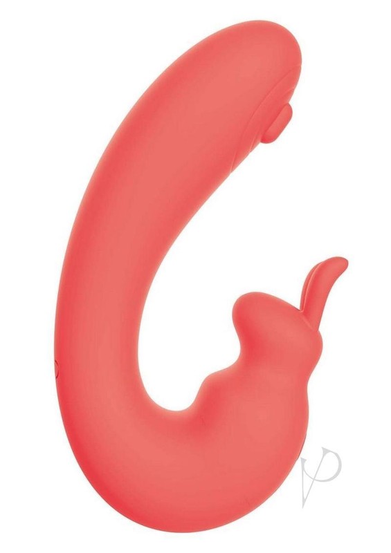 Blaze Bunny Thumper Rechargeable Silicone Vibrator - Coral gallery