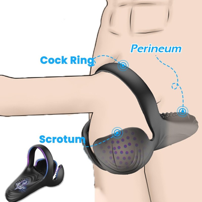 Penis Cock Ring Vibrator G-spot Dildo Massager Sex Toys For Women Men Couples US gallery