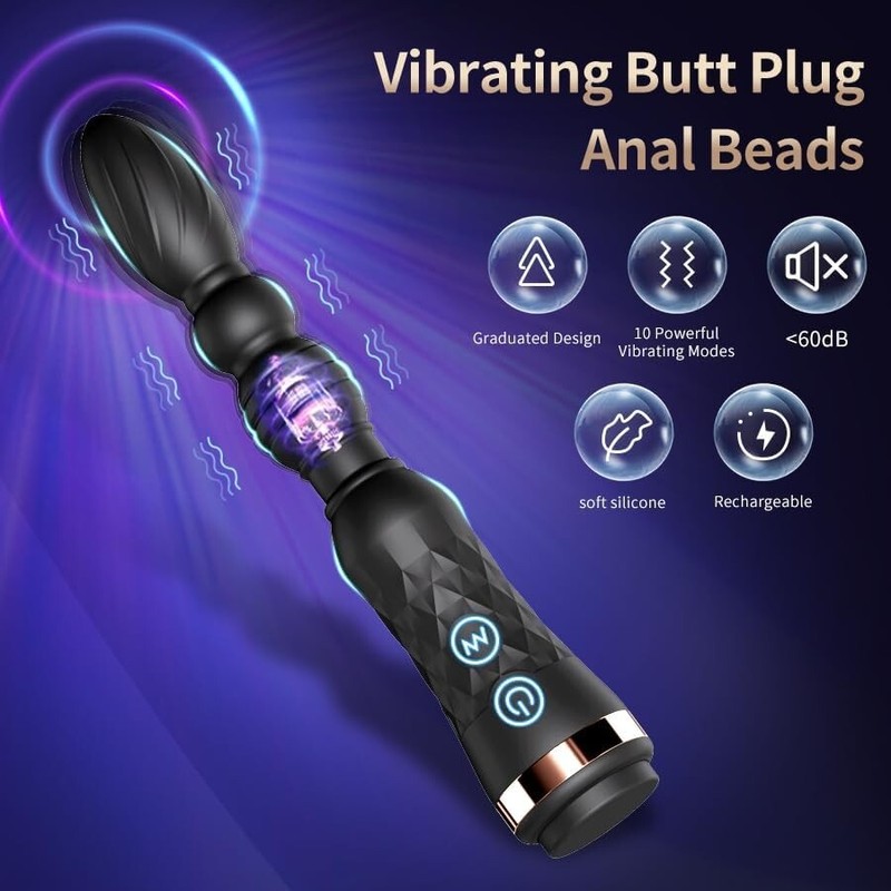 P-spot Prostate Massager Anal Vibe Vibrator Stimulator Butt Plug Sex-toy for Men gallery
