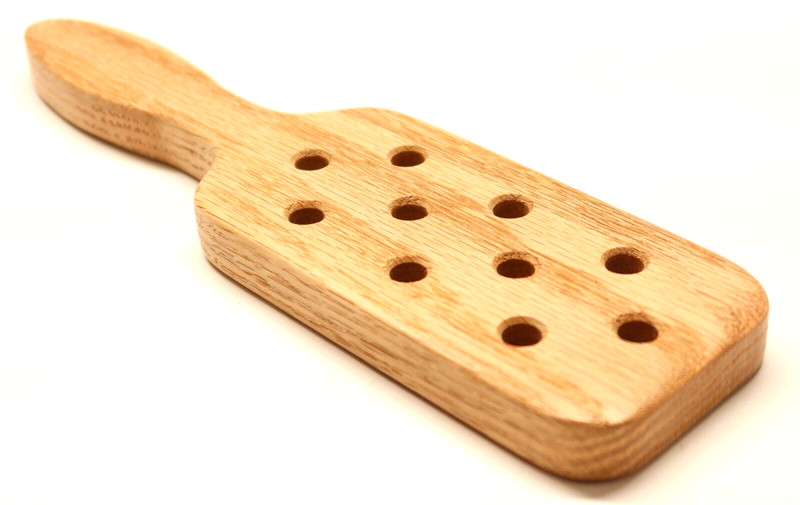 « Perfect 10 » Hole Boudoir BDSM Spanking Wooden Paddle for Impact Play