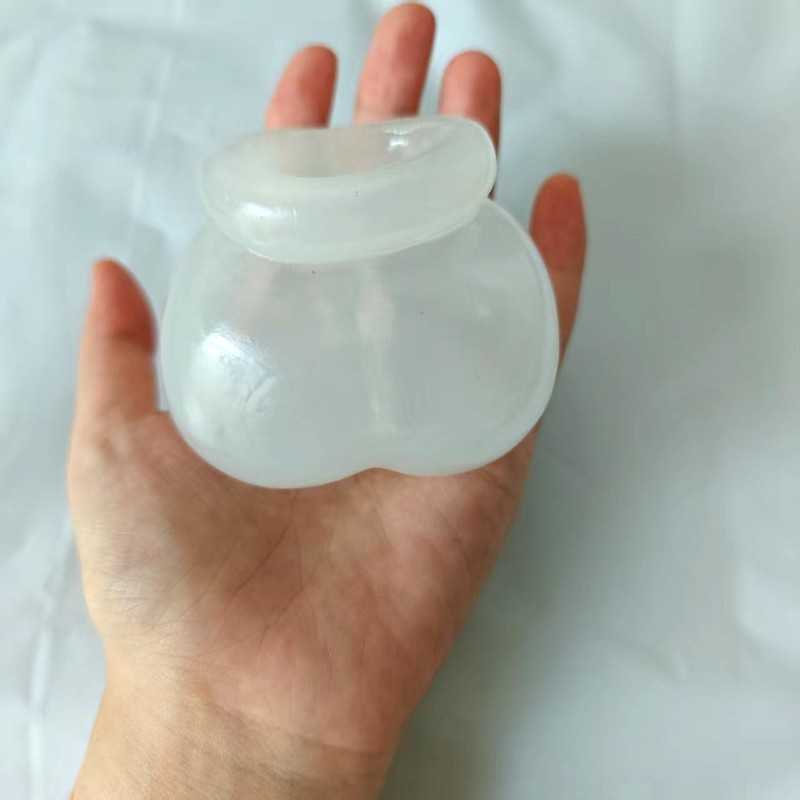 1PC Transparent Silicone Bag Ring Scrotum Pouch Testicle Stretcher Slave Bondage gallery