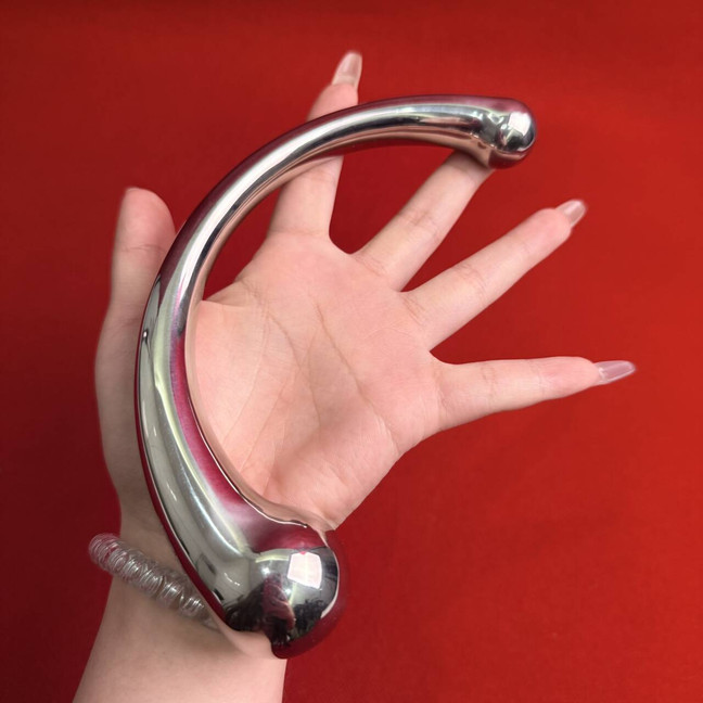 Stainless Steel Anal Dildo Butt Plug G Spot Prostate Wand Massage Stimulate Hook