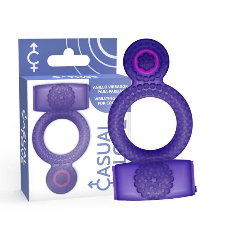 Casual Love Vibrating Ring – Phallic Ring with Vibration – Purple