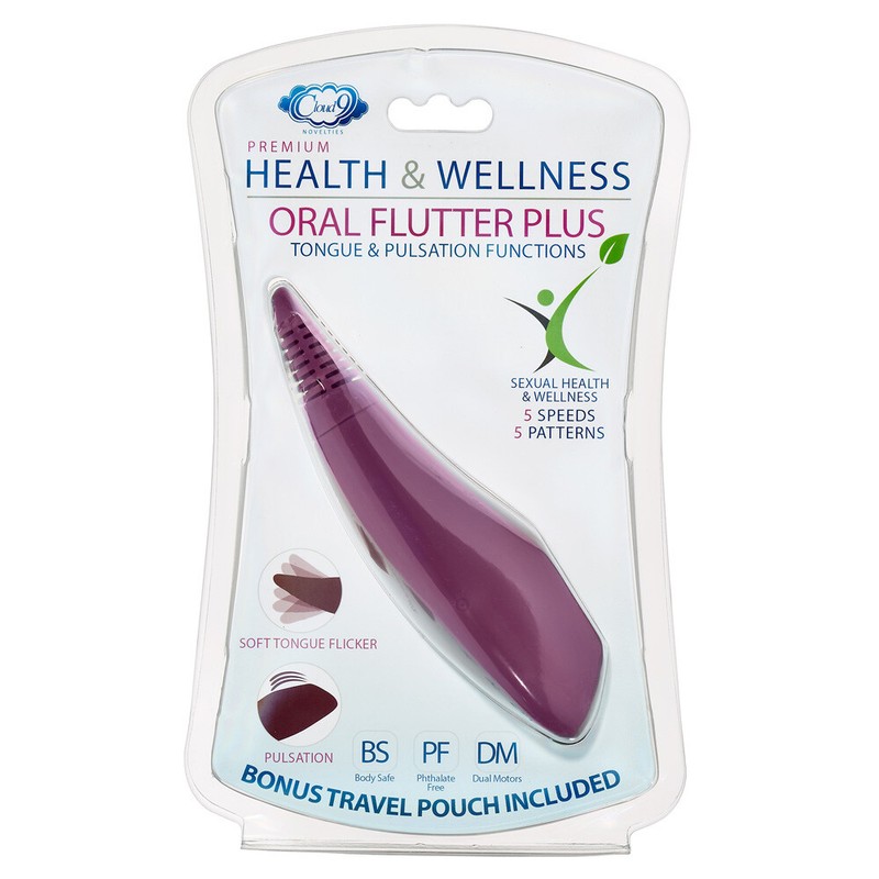 Oral Flutter Plus Tongue & Pulsation Functions Plum – Clitoral Vibe Nipple Tease