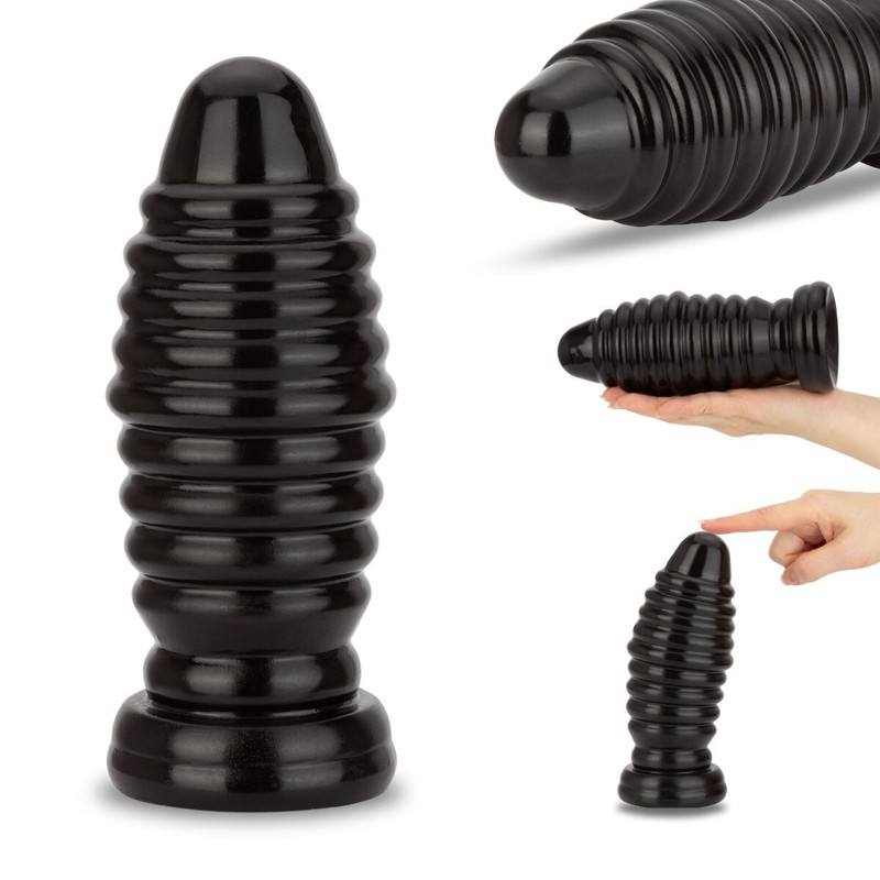 8&Prime; Huge Extra Large XXL Anal Plug Dildo Ribbed Butt Stretcher Anal Play Sex Toy