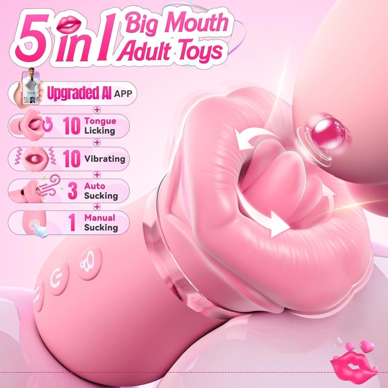 Sovokn 5-in-1 Rose Sex Toy – Women’s Vibrator, Nipple & Couples Pleasure gallery