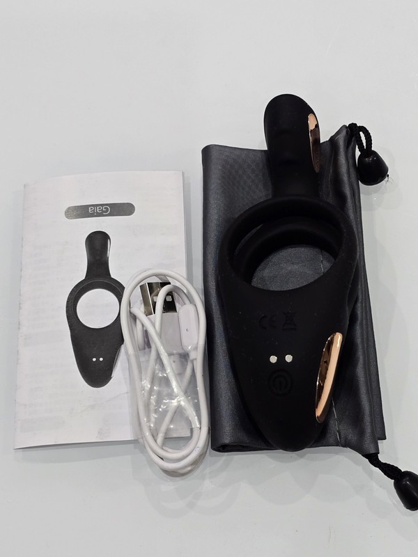 GAIA DUAL COUPLES PENIS VIBRATOR RING WITH 10 VIBRATION PATTERS (SEAL) gallery