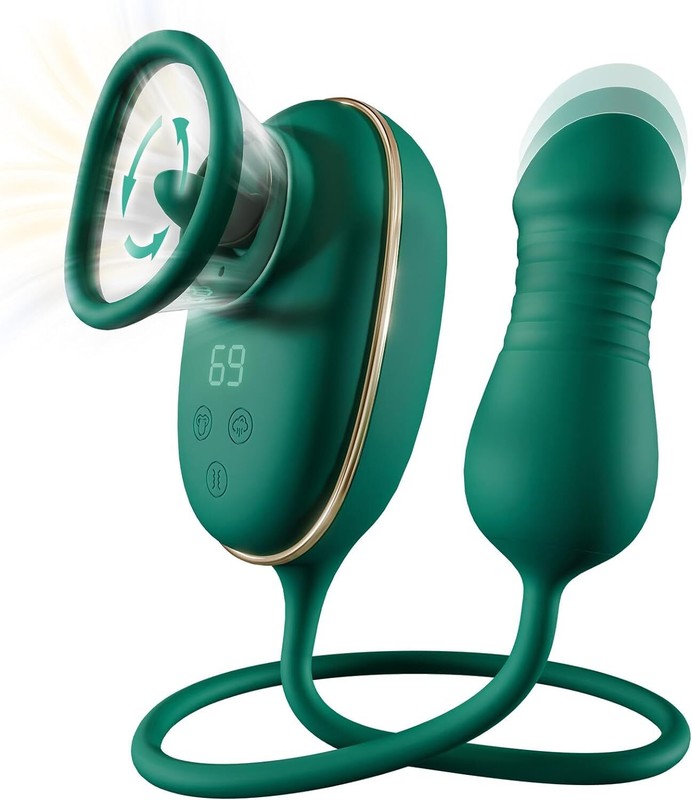 Adult Sex Toys for Women, Sucking Vibrator 9 Tongue Licking & 3 Sucking (Green)