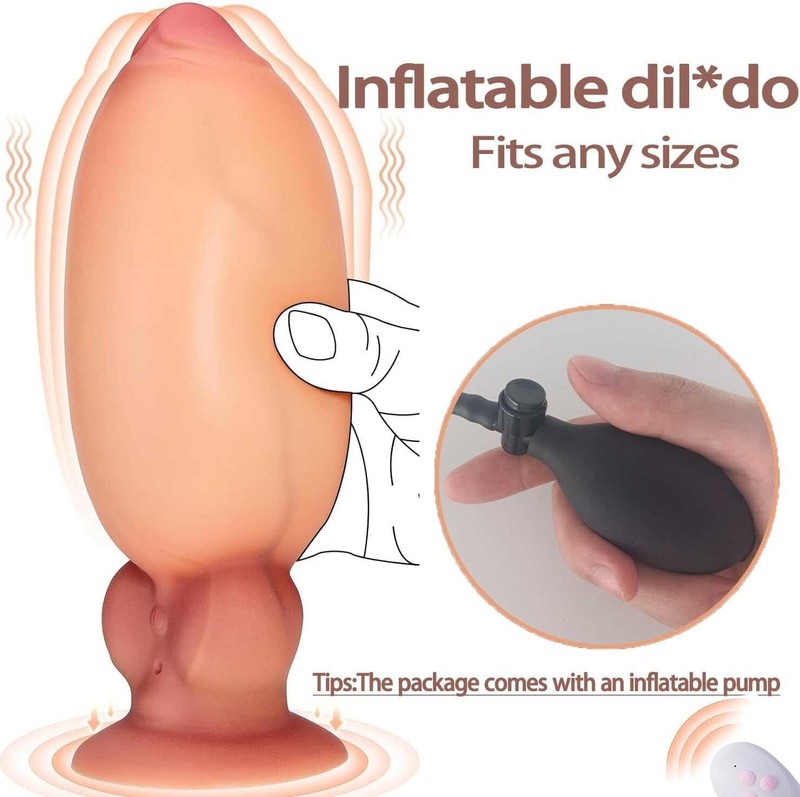 Remote-Large-Inflatable-Male-Prostate-Anal-Butt-Plug-Dildo-Big-Men-Women-Sex Toy gallery