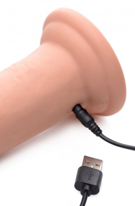 7X Inflatable and Vibrating Remote Control Silicone Dildo - 7 Inch gallery