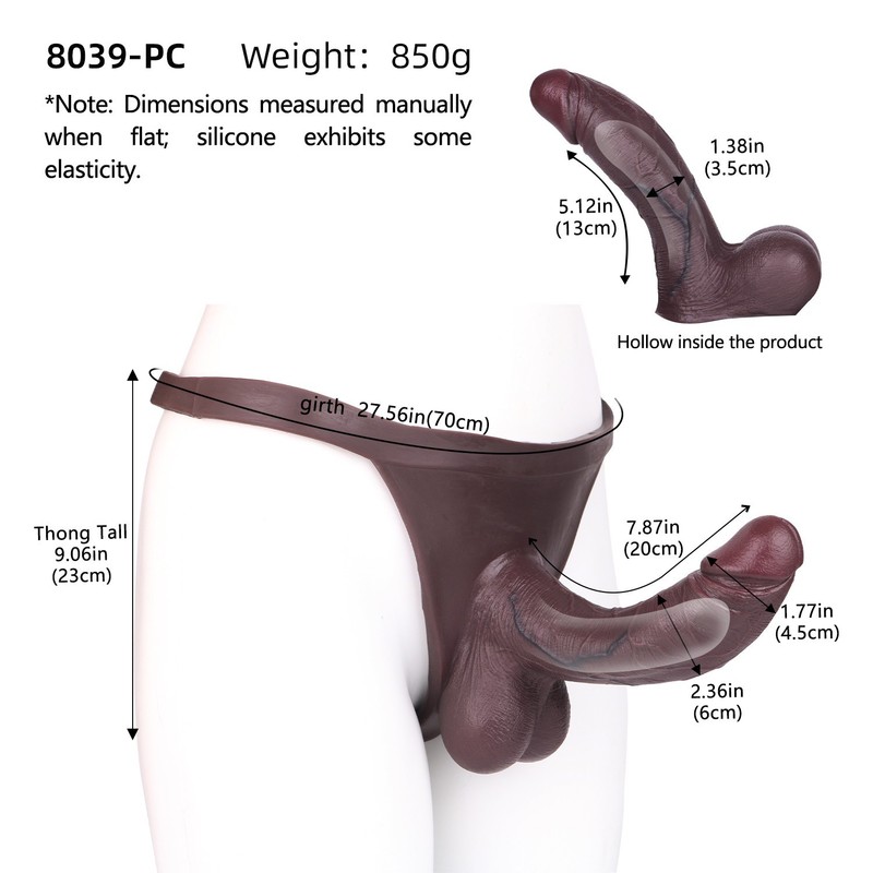 Soft Silicone 6 Styles Thongs Hollow Male Strapon Penis Sleeve Extender Pants US