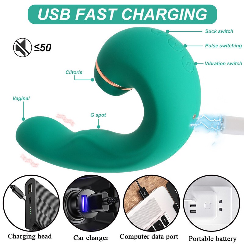 3IN1-Sucking-Vibrator-Clit-Sucker-Dildo-Women-G-spot-Massager Sex-Toy for-Women gallery