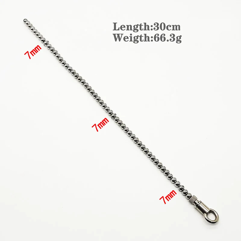 30/50cm Super Long Stainless Steel Smooth Beads ejaculation toy penis plug Sound gallery