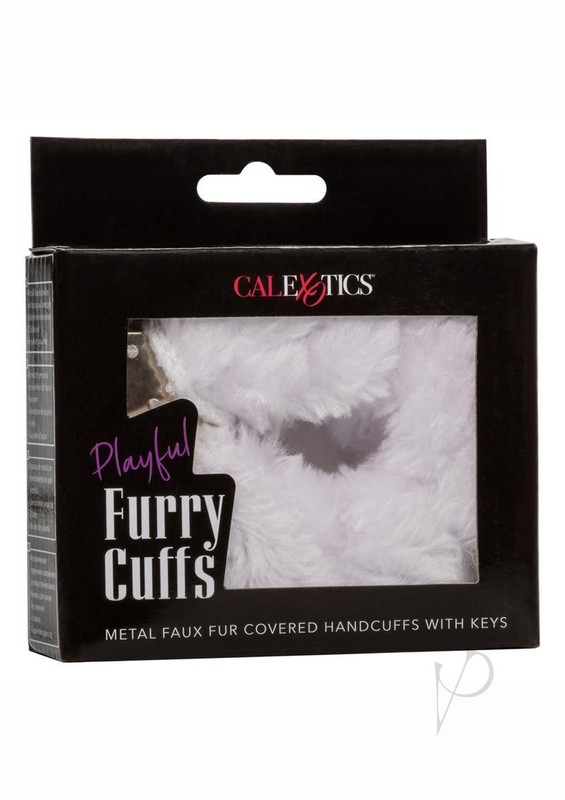 Playful Furry Cuffs – White