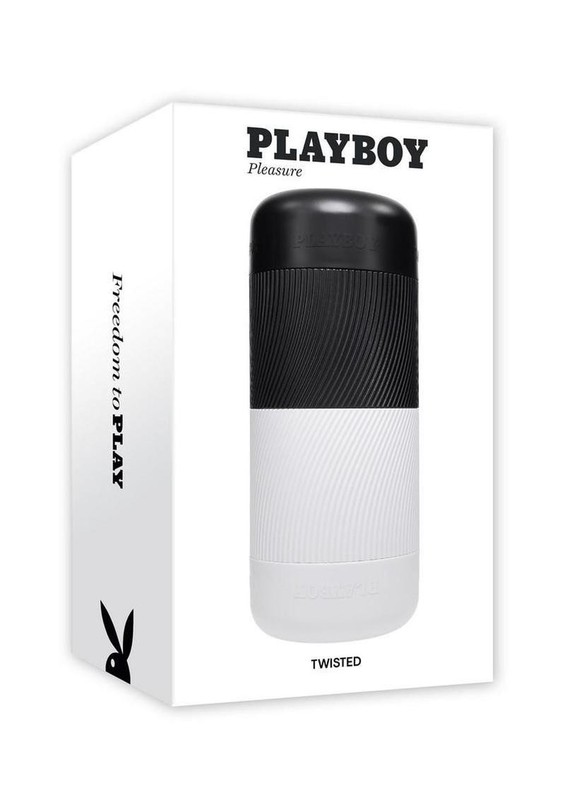 Playboy Twisted Double Side Stroker – Black/White !FREE SHIPPING & GIFT!