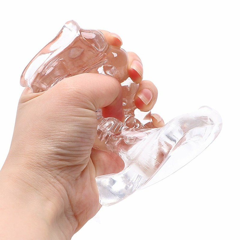 Ribbed Hollow Cock Dock Full Anal Access Tunnel Butt Plug Butt Expander