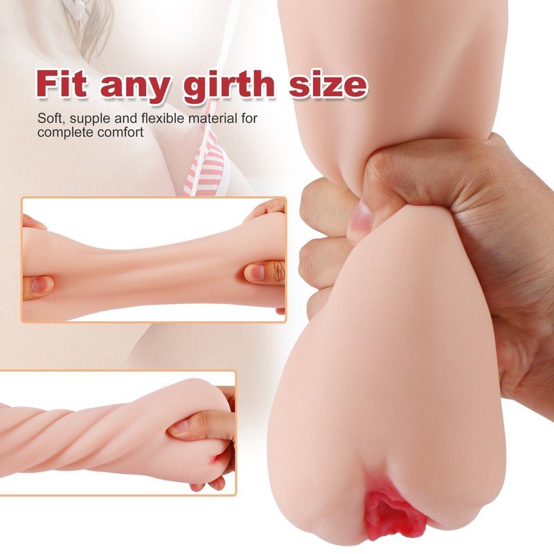 3-in-1 Dual Head Male Masturbator Realistic 3 Channel Oral Vag Anal Adult Toy gallery