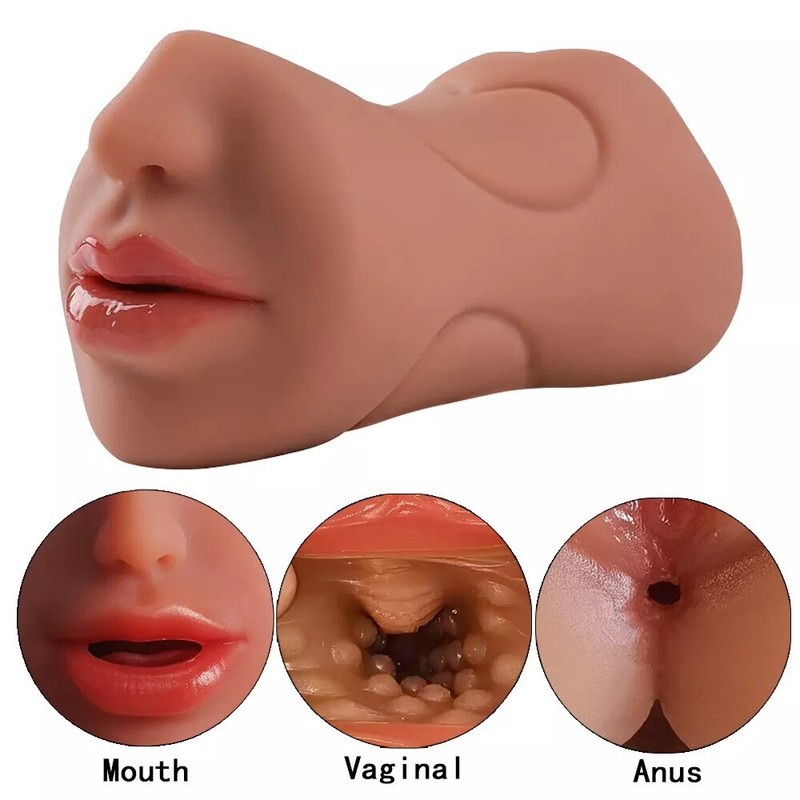 Male Masturbator 3in1 Realistic Pocket Pussy Oral Vagina Adult Sex Toys for Men gallery