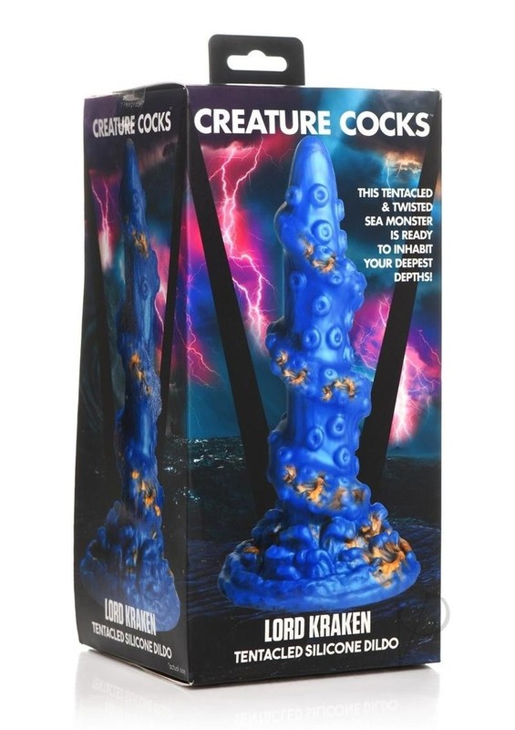 Creature Cocks Lord Kraken Silicone Dildo – Blue/Gold