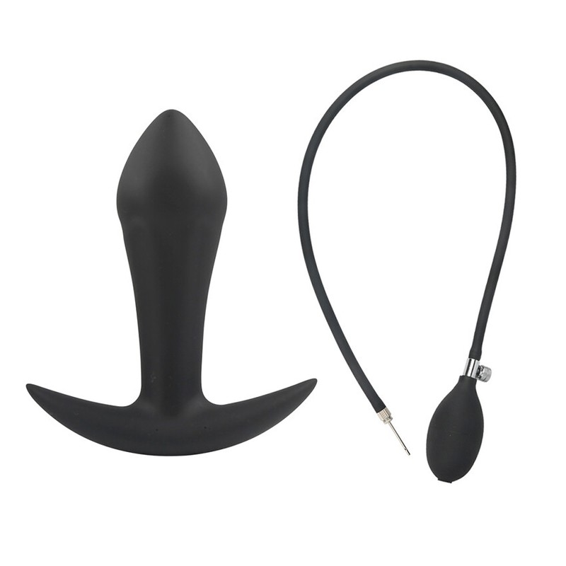 Waterproof Inflatable Anal Butt Plug Extra Huge Vagina Dildo Ass Dilator Pump