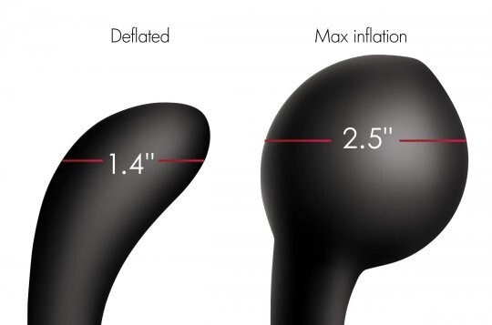 10X Inflatable w Vibrating Silicone Prostate Plug Anal Ass Butt Play Vibrator re